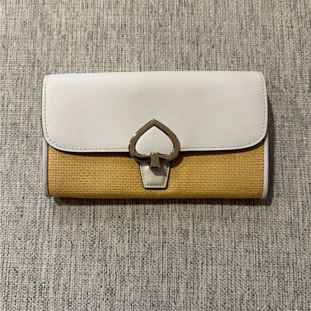 Kate Spade White and Tan Wallet